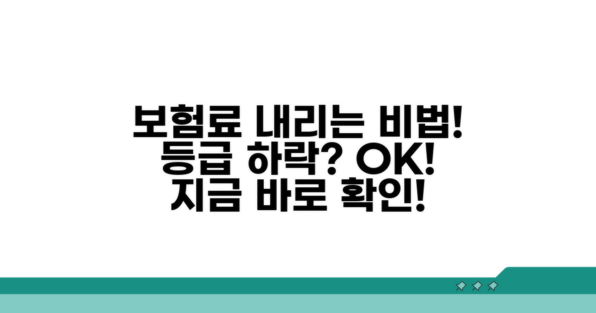 등급 하락 시 보험료 절약 방법