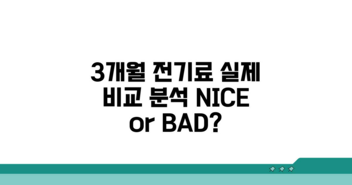 3개월 전기료 실제 비교 분석