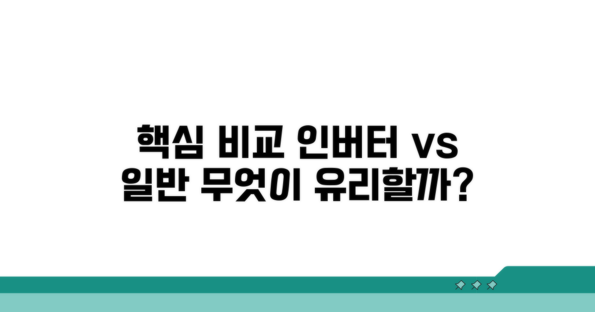 인버터 vs 일반, 무엇이 유리할까?
