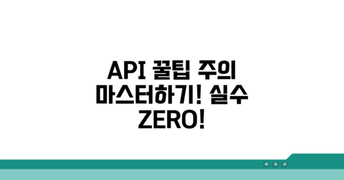 API 활용 꿀팁과 주의사항