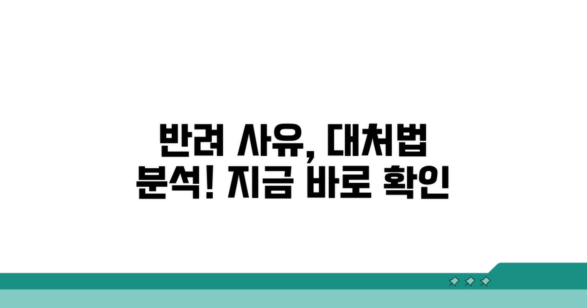 반려 사유와 대처법 분석
