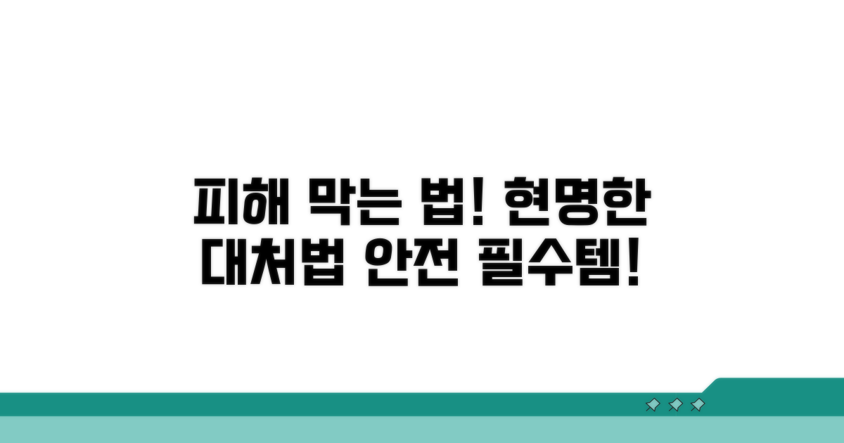 피해 예방과 현명한 대처법