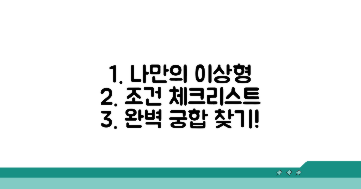 나에게 맞는 이상형, 조건 리스트