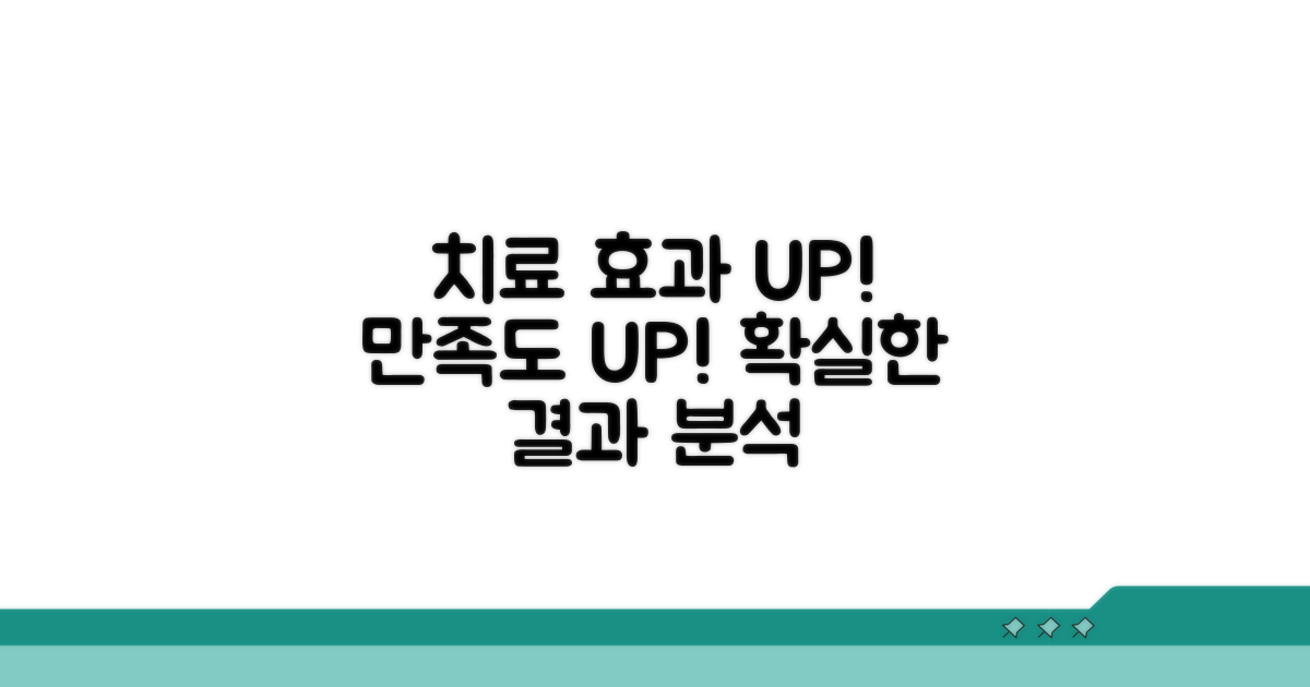치료 효과와 만족도 분석