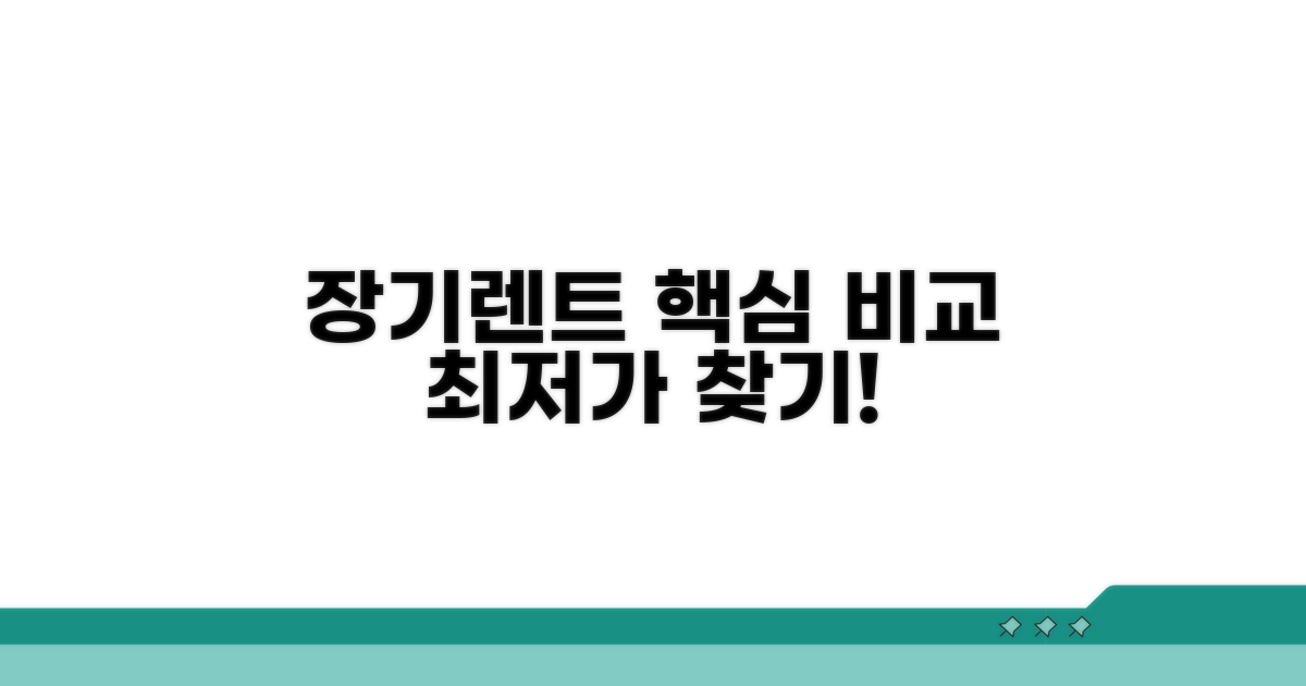 장기렌트 가격비교 완벽 가이드