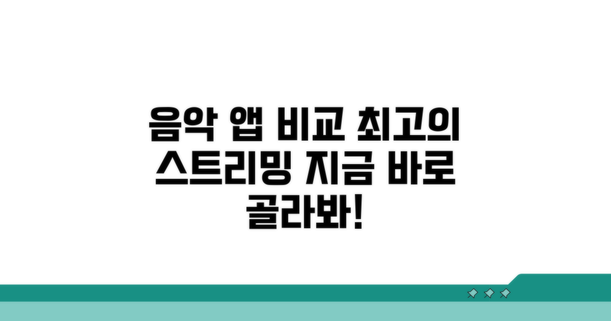 인기 음악 스트리밍 앱 비교