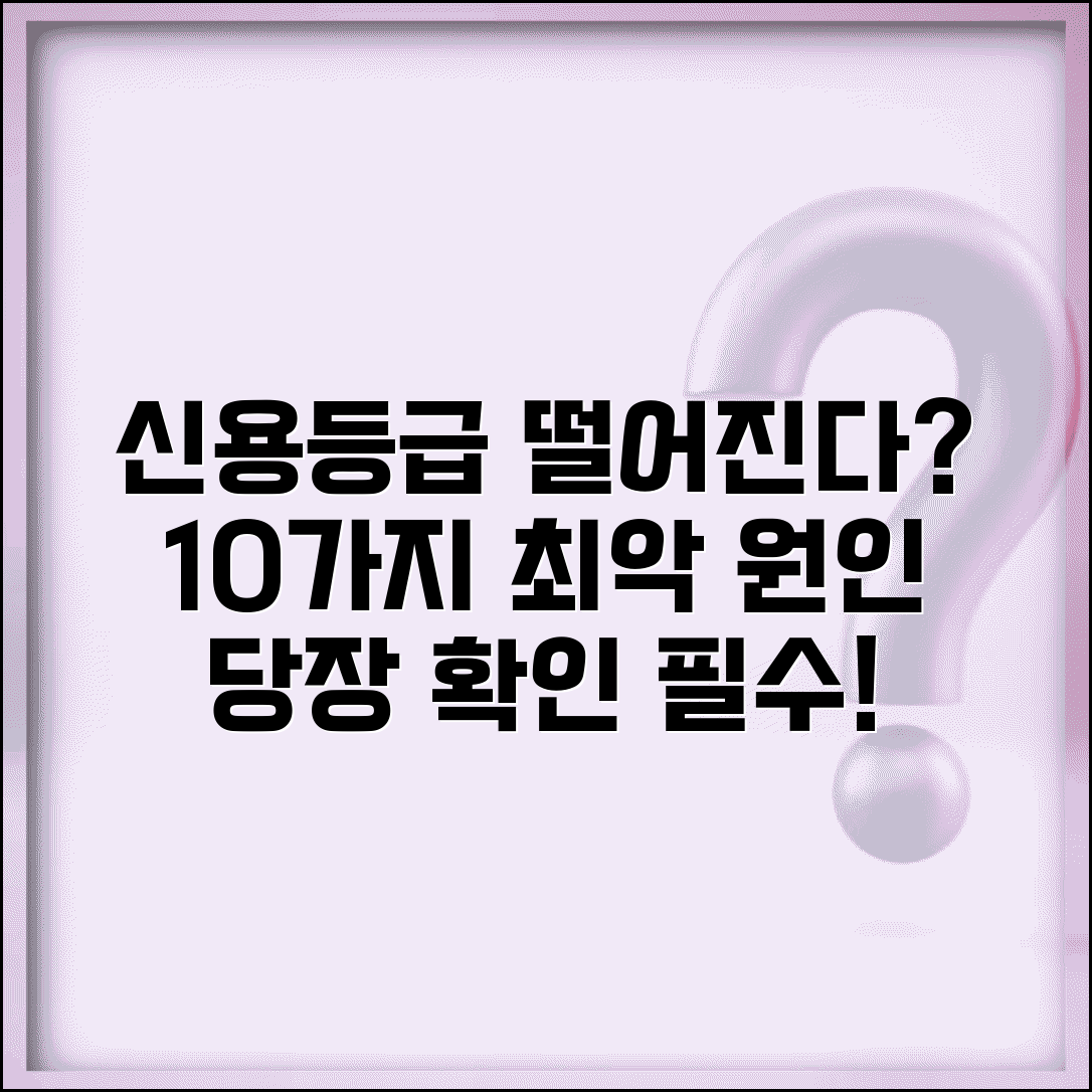 신용등급 떨어지는 이유 총정리 | 등급 하락 주요 원인 10가지