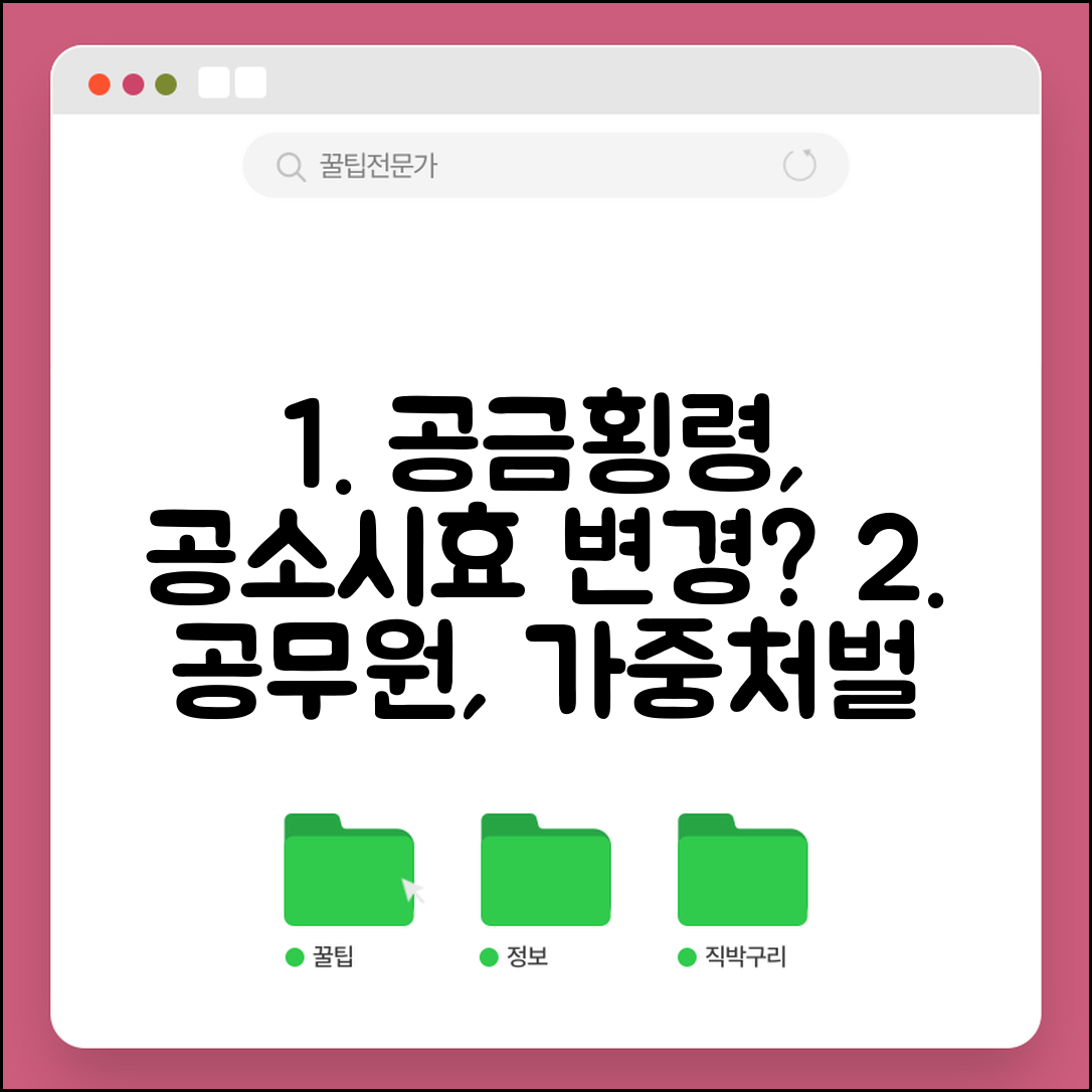 공금횡령죄 공소시효 특별법 적용 | 공무원 가중처벌 | 금액별 차등 적용