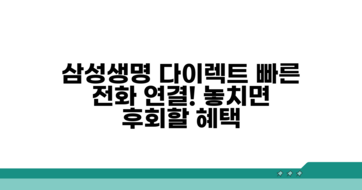 삼성생명 다이렉트 전화번호와 혜택