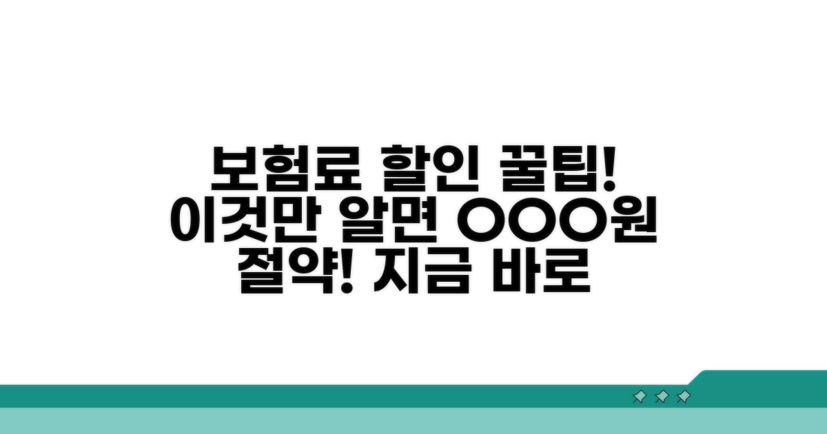 보험료 할인, 이것만 알면 절약 가능