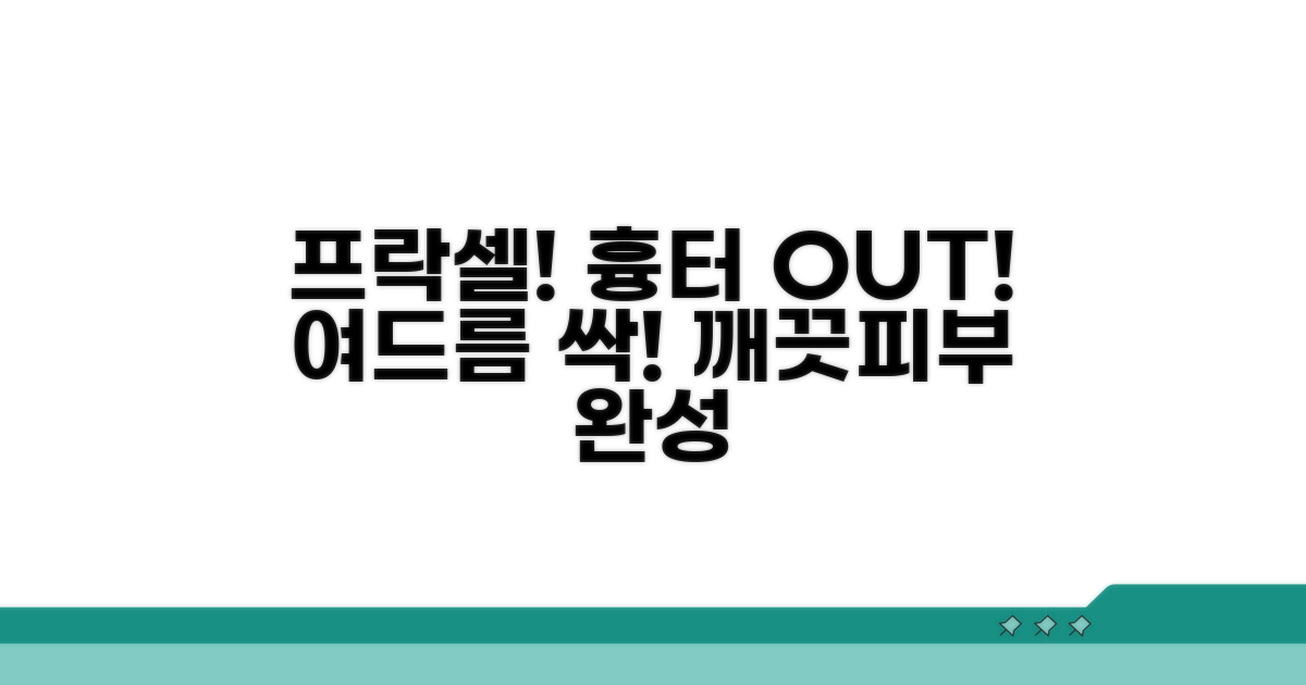 프락셀 레이저, 여드름 흉터 치료 핵심