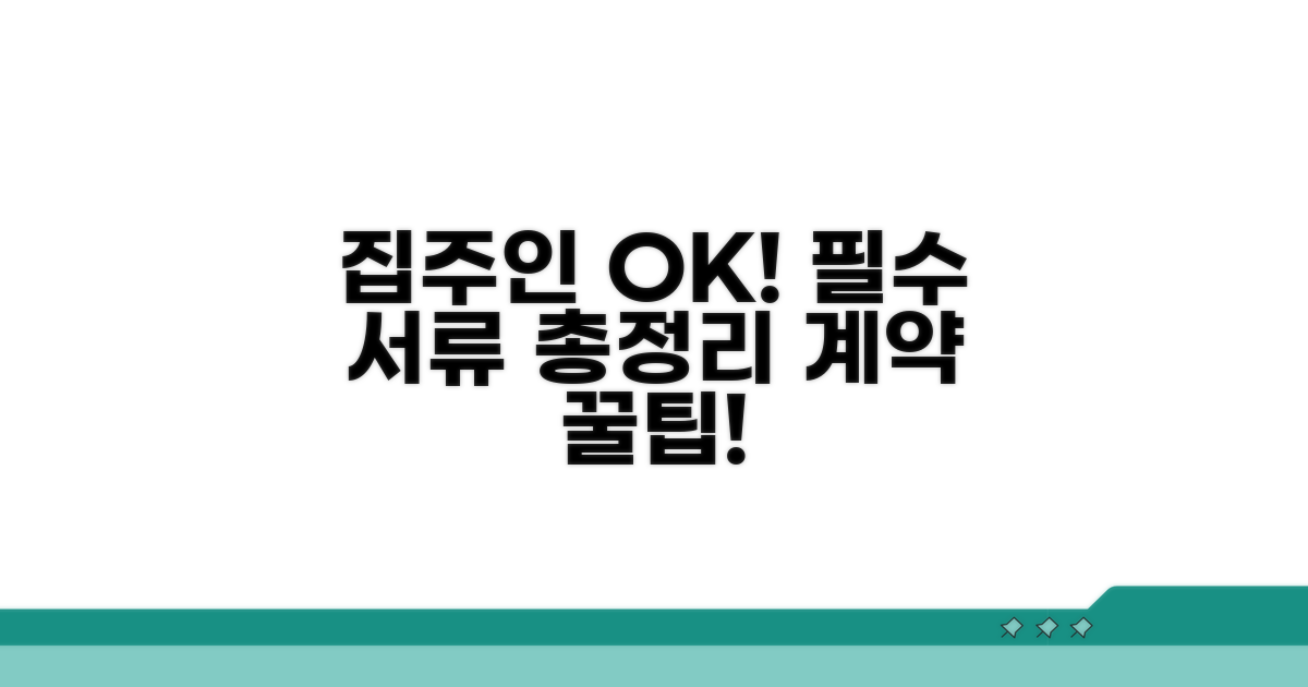 집주인 동의와 필요 서류
