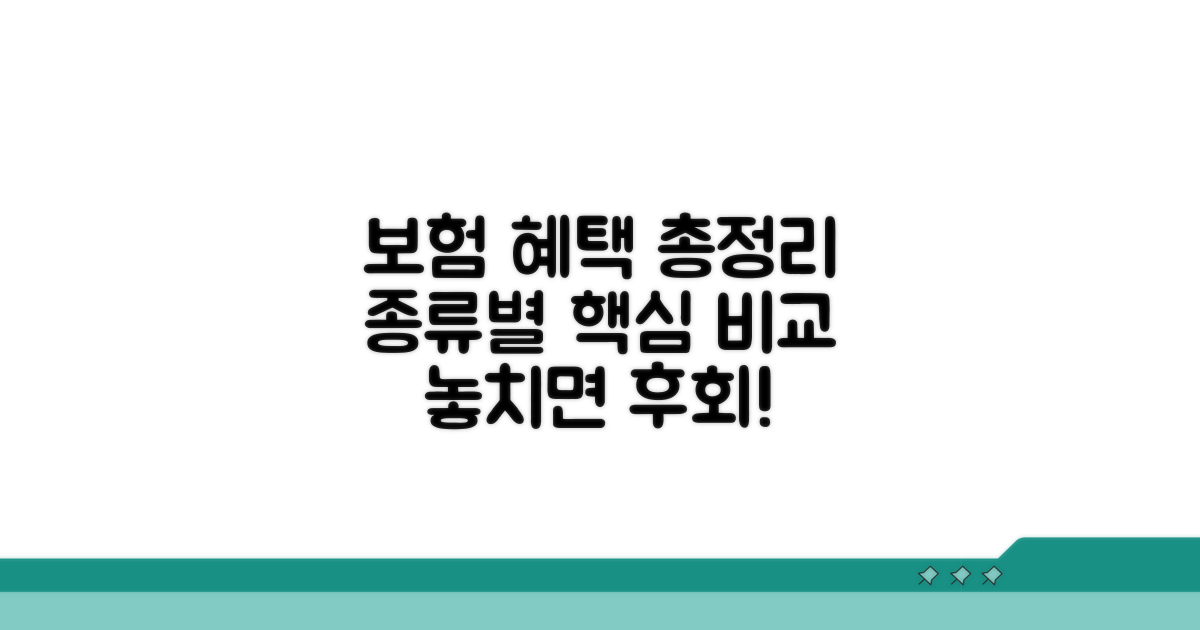 보험 종류별 혜택 비교 가이드