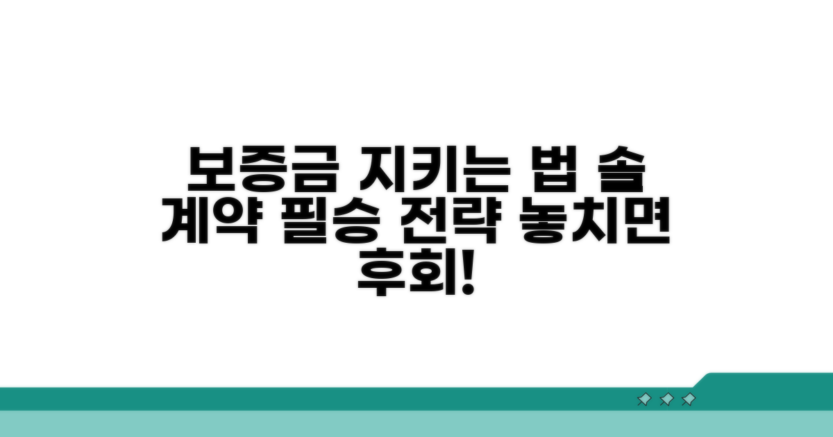 솔 계약 시 보증금 지키는 법