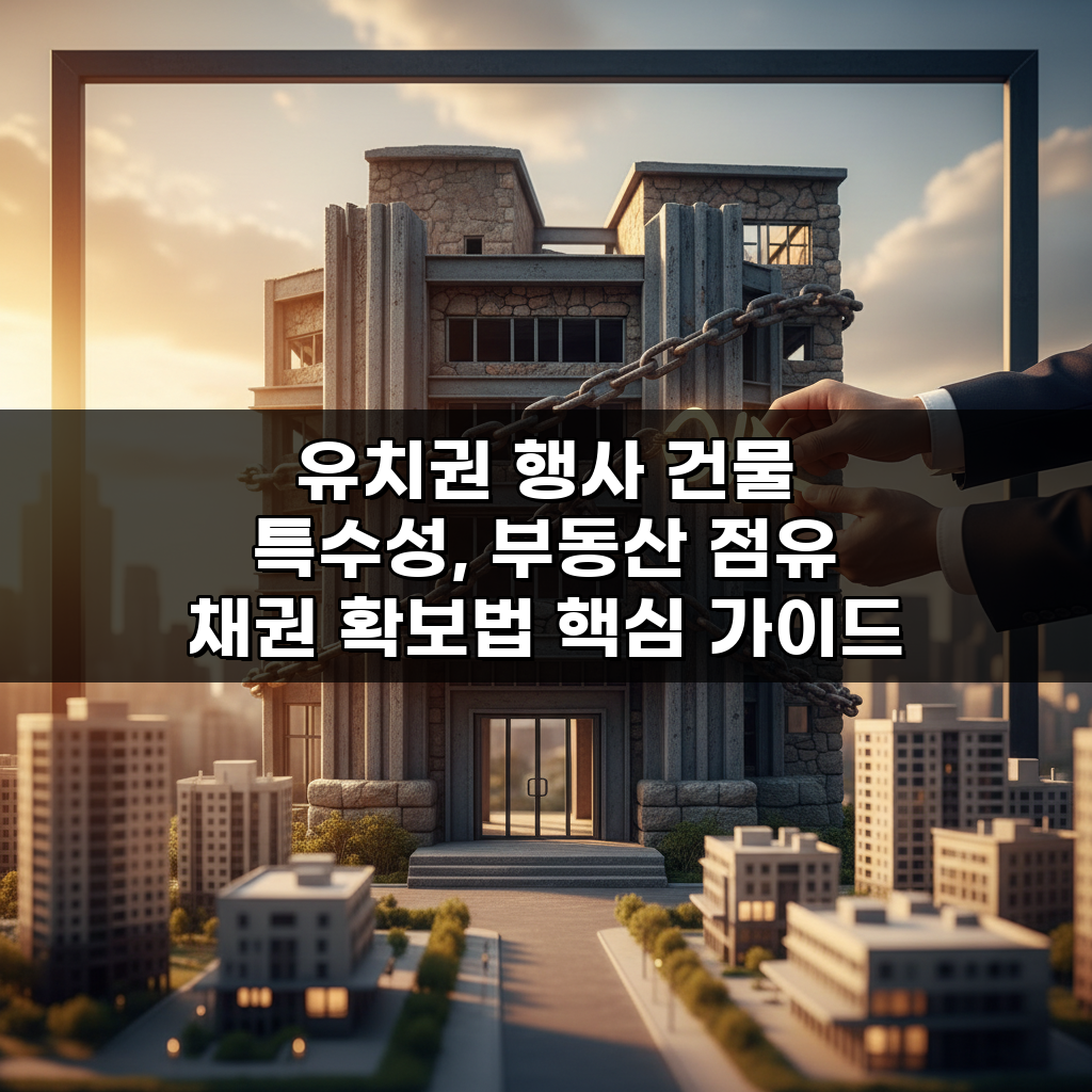 유치권 행사 건물 특수성, 부동산 점유 채권 확보법 핵심 가이드