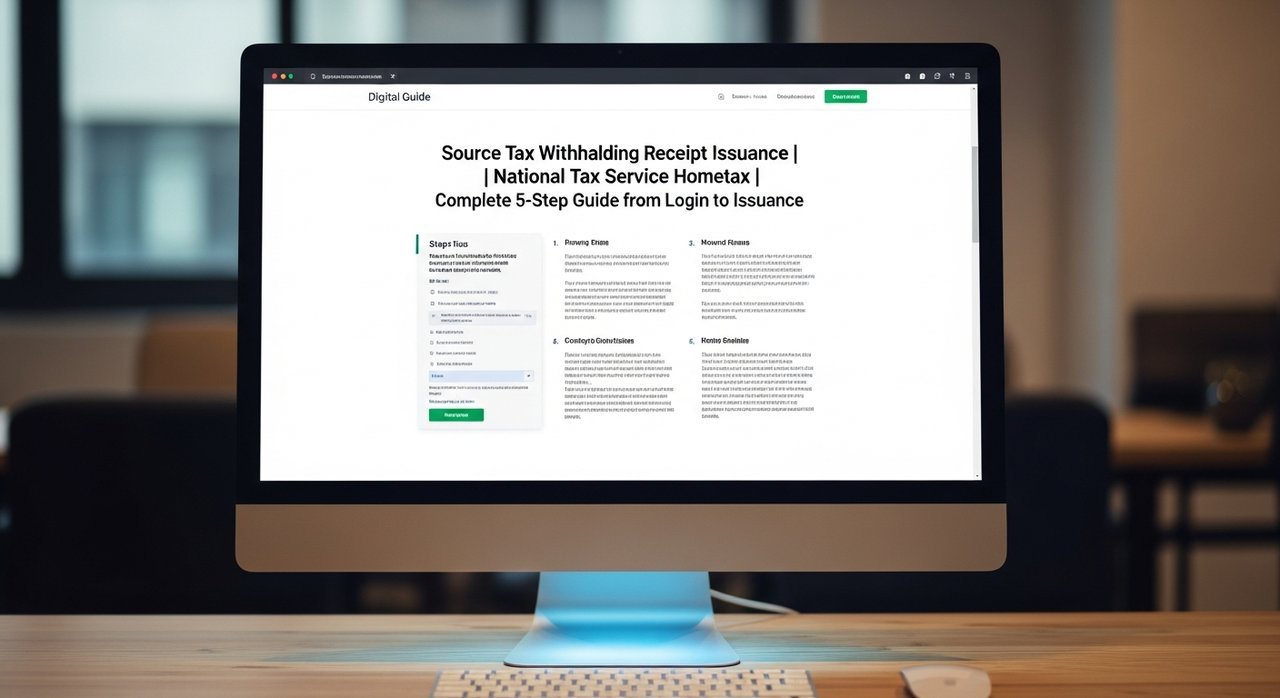 국세청홈택스 원천징수영수증 발급 | 로그인부터 발급까지 5단계 완벽 가이드