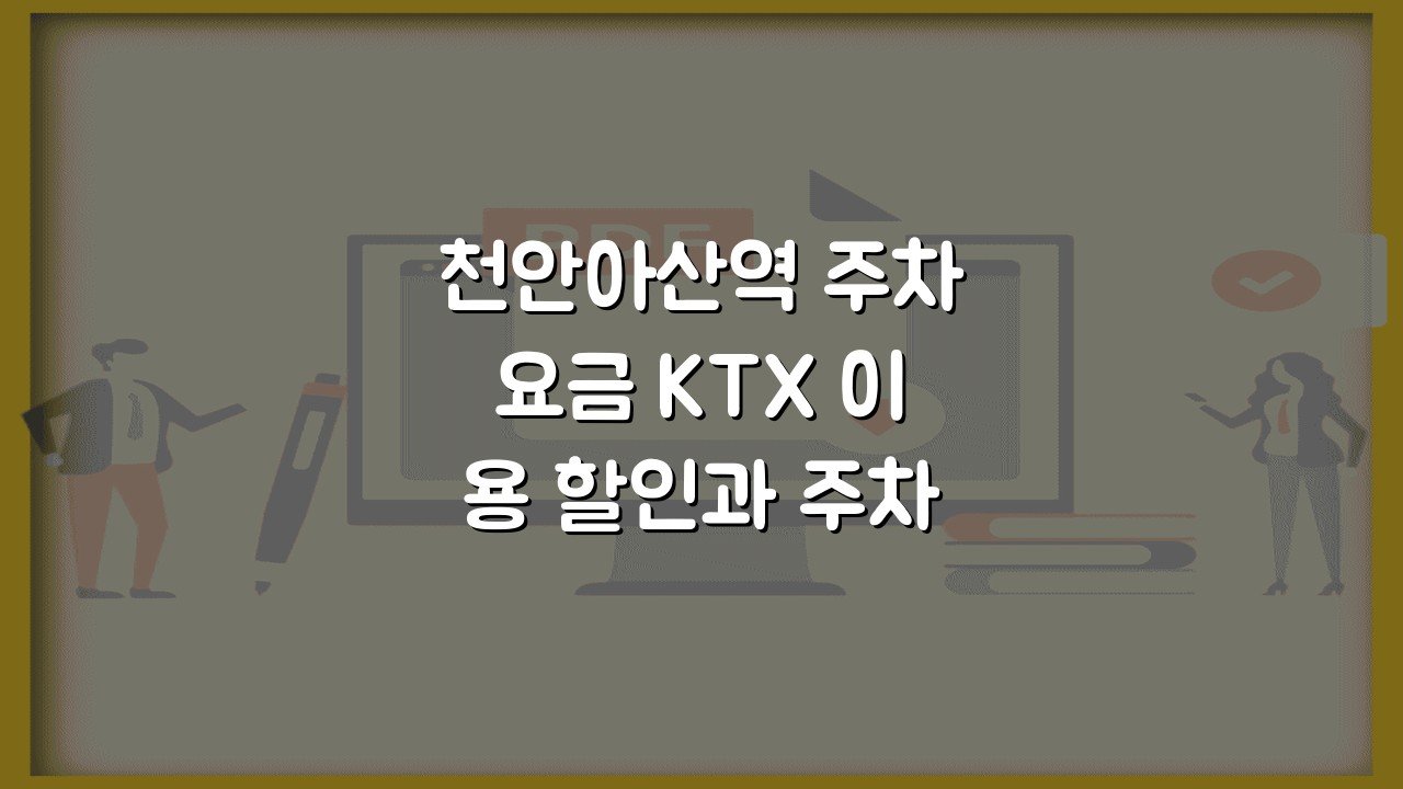 천안아산역 주차요금 KTX 이용 할인과 주차장 요금표 총정리 꿀팁
