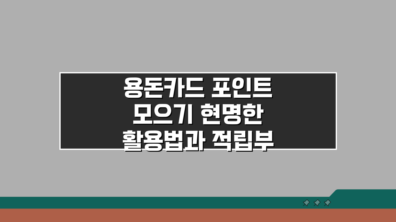 용돈카드 포인트모으기 현명한 활용법과 적립부터 전환까지