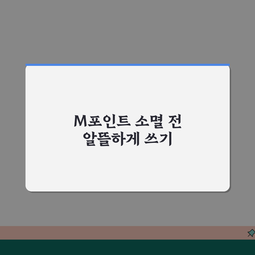 현대카드 M포인트 소멸예정 포인트 놓치지 않고 사용법 5가지 꿀팁